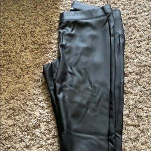 Express fake leather leggings